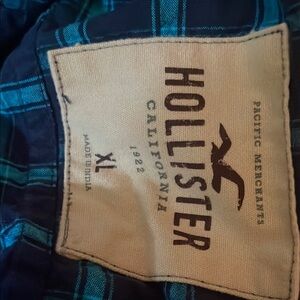 Hollister Blue Plaid Shirt